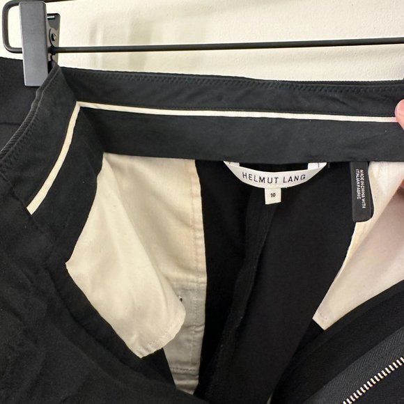 Helmut Lang Zipper Detail Black Wool Trousers - Picture 10 of 10